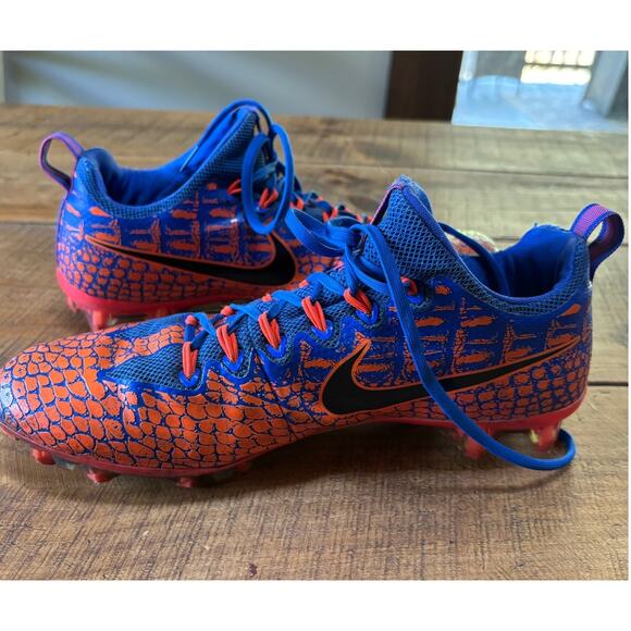 Nike‎ Vapor Untouchable Pro Football Cleats Orange Blue Snake 880407-408 Size 11 - Picture 16 of 16